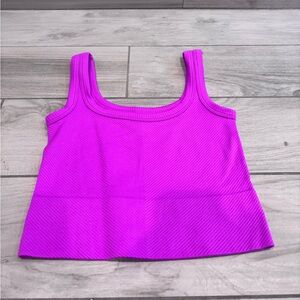 Gianni Bini Vibrant Magenta Ribbed Tank Top